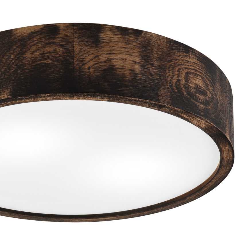 Plafon OAK SMOKY 2xE27/15W/230V ø 37,5 cm dąb/ciemnobrązowy
