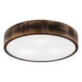 Plafon OAK SMOKY 3xE27/15W/230V ø 47,5 cm dąb/ciemnobrązowy