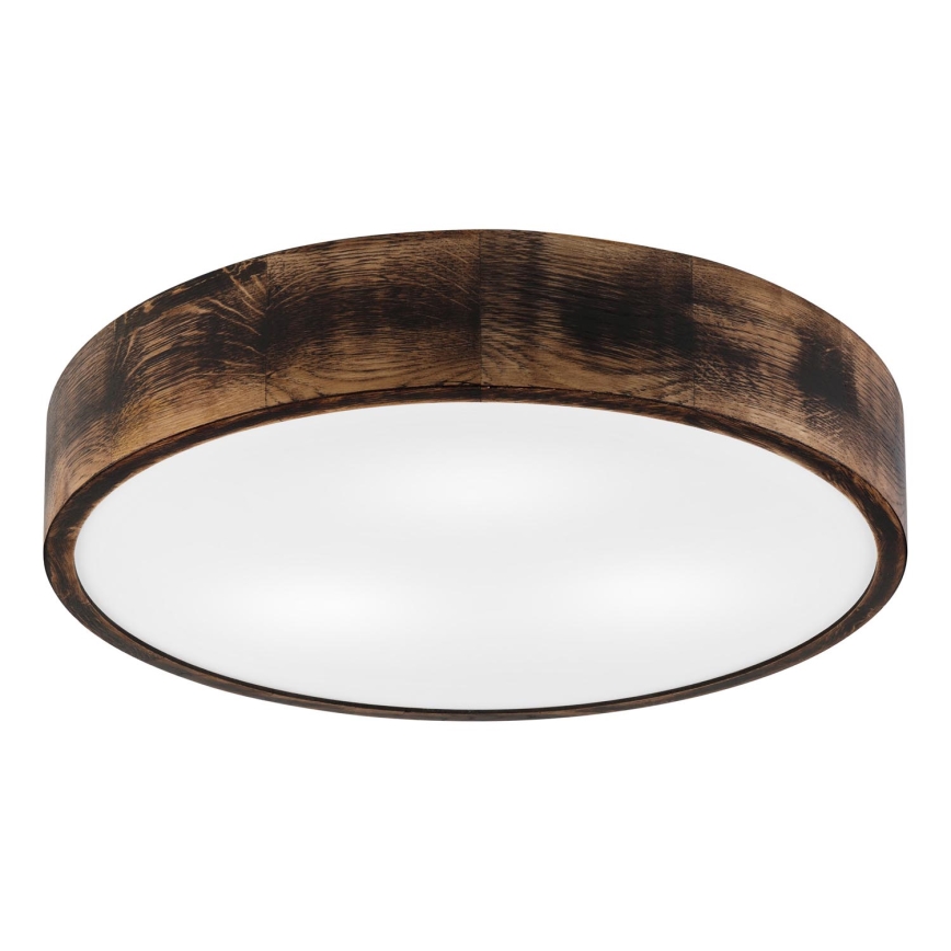 Plafon OAK SMOKY 3xE27/15W/230V ø 47,5 cm dąb/ciemnobrązowy