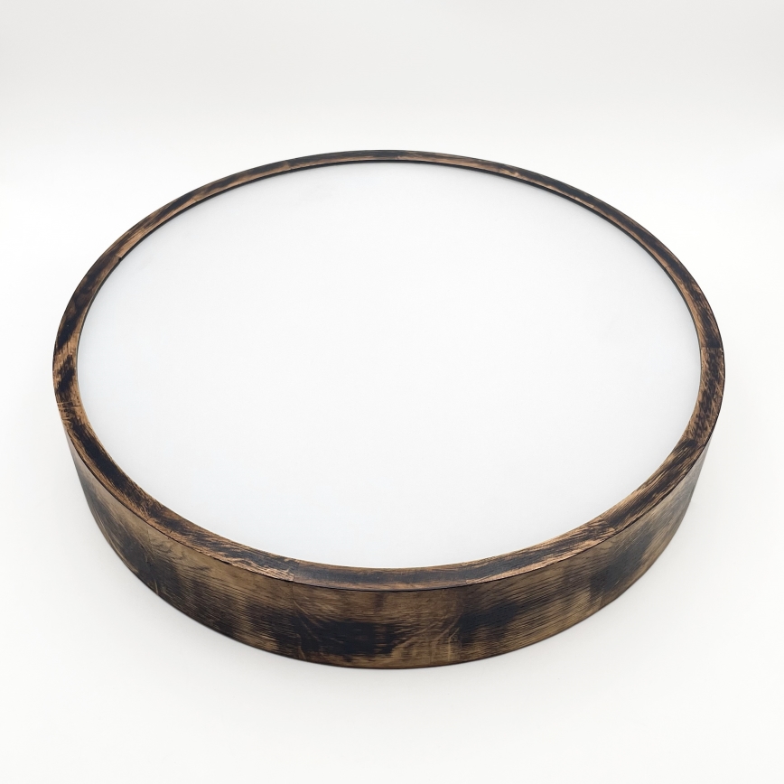 Plafon OAK SMOKY 3xE27/15W/230V ø 47,5 cm dąb/ciemnobrązowy