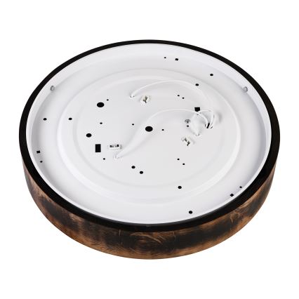Plafon OAK SMOKY 3xE27/15W/230V ø 47,5 cm dąb/ciemnobrązowy