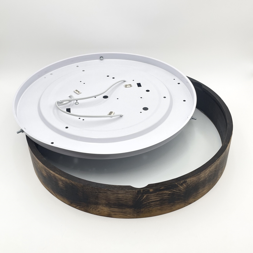 Plafon OAK SMOKY 3xE27/15W/230V ø 47,5 cm dąb/ciemnobrązowy