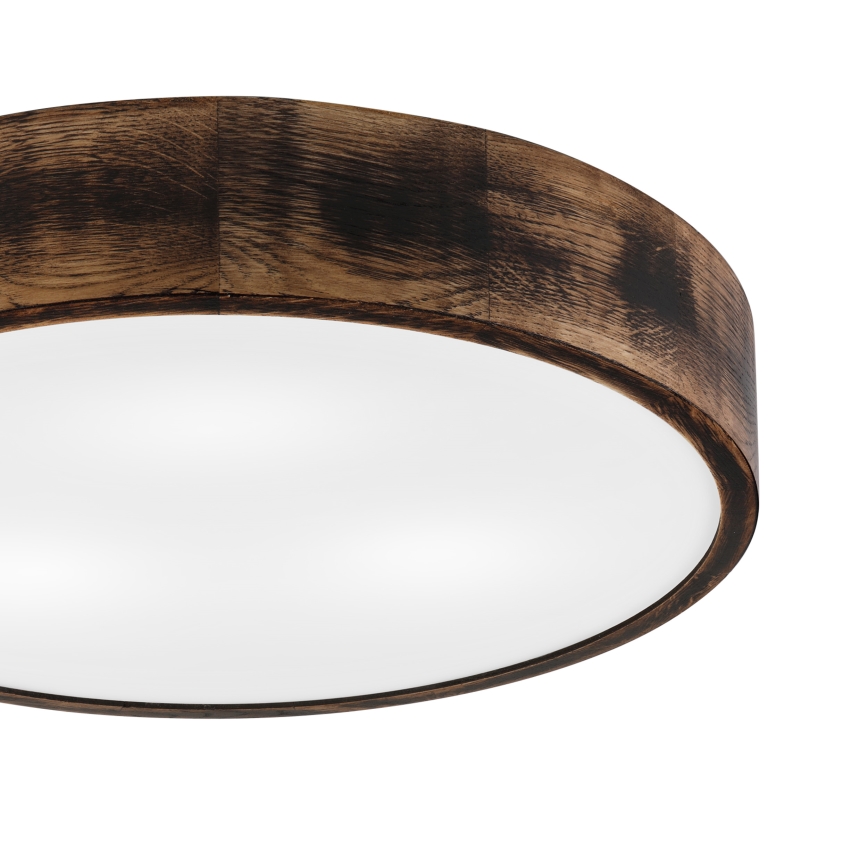 Plafon OAK SMOKY 3xE27/15W/230V ø 47,5 cm dąb/ciemnobrązowy