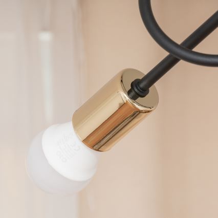 Plafon OXFORD 3xE27/15W/230V złoty/czarny