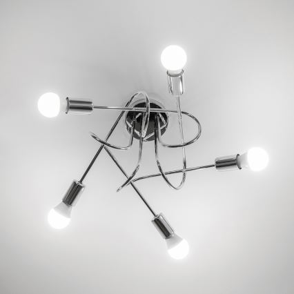 Plafon OXFORD 5xE27/15W/230V chrom błyszczący