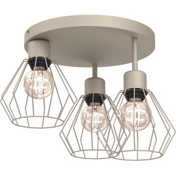Plafon PARKLA 3xE27/15W/230V beżowy