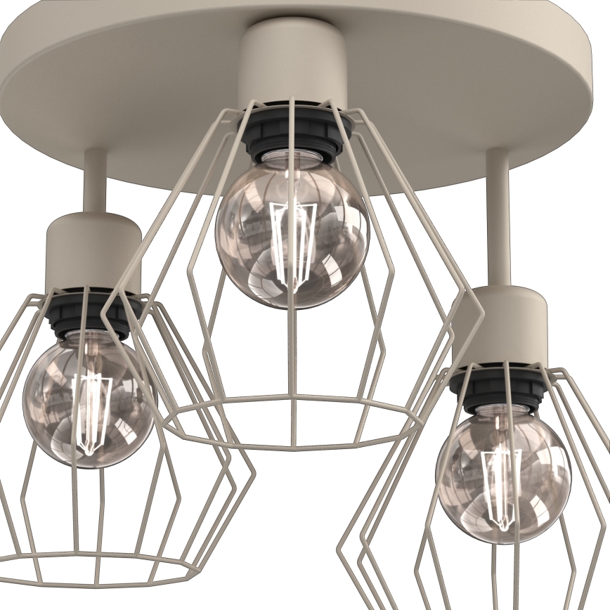 Plafon PARKLA 3xE27/15W/230V beżowy