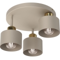 Plafon PARKLA 3xE27/15W/230V beżowy/złoty