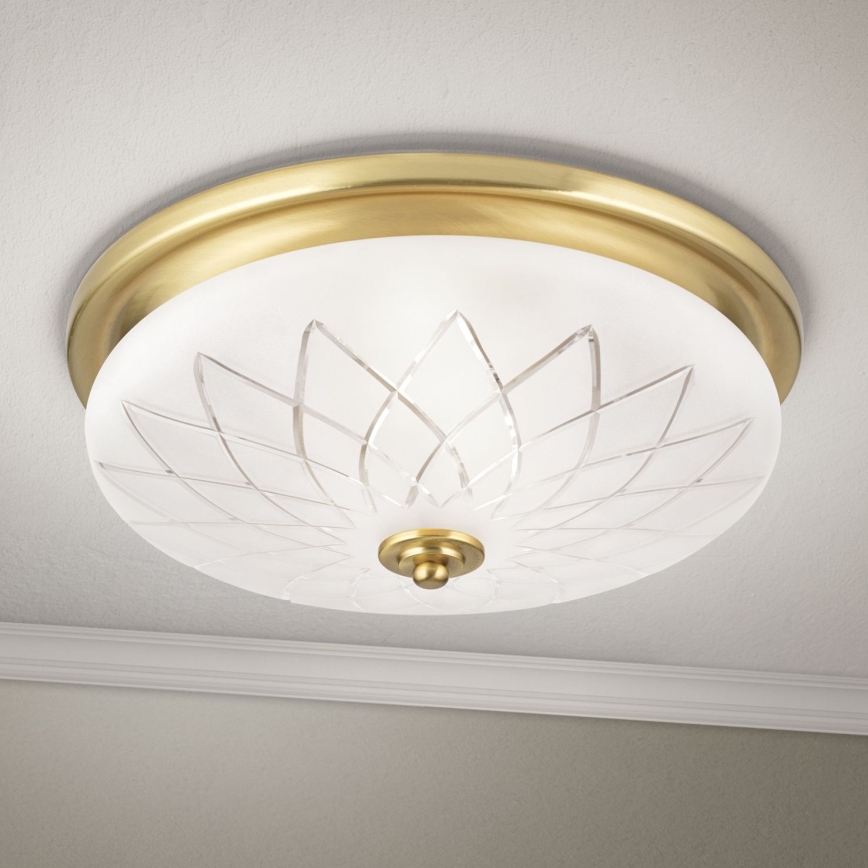 Plafon PORTO 2xE27/40W/230V śr. 37 cm złoty