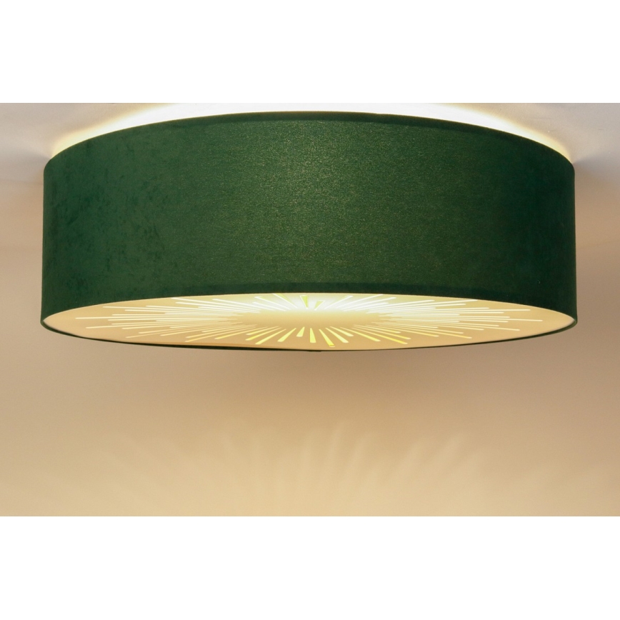 Plafon RAYS 2xE27/60W/230V śr. 40 cm zielony