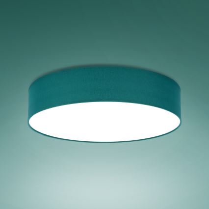 Plafon RONDO 4xE27/15W/230V śr. 61 cm turkusowy