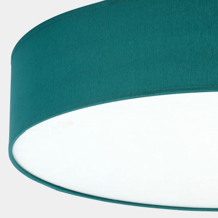 Plafon RONDO 4xE27/15W/230V śr. 61 cm turkusowy