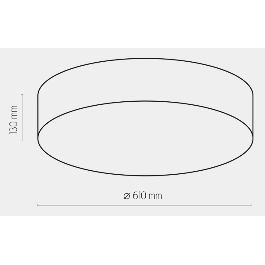 Plafon RONDO 4xE27/15W/230V śr. 61 cm turkusowy
