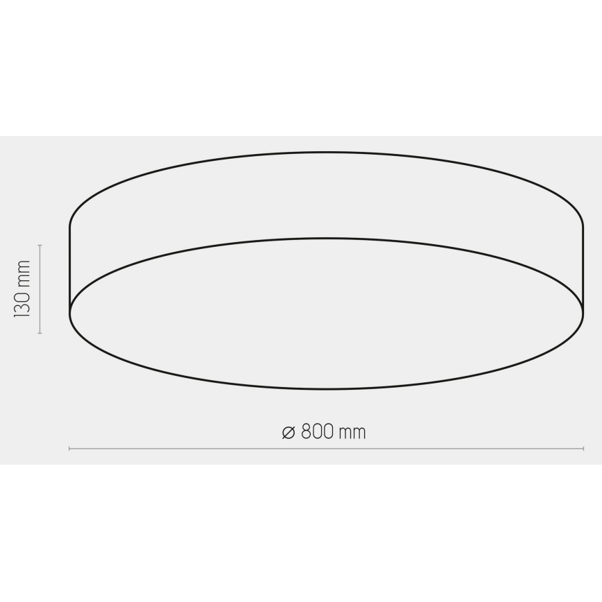 Plafon RONDO 6xE27/15W/230V śr. 80 cm czarny