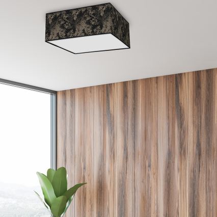 Plafon SATINO 3xE27/60W/230V czarny/złoty
