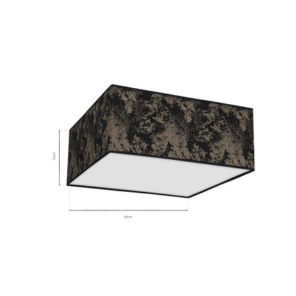 Plafon SATINO 3xE27/60W/230V czarny/złoty