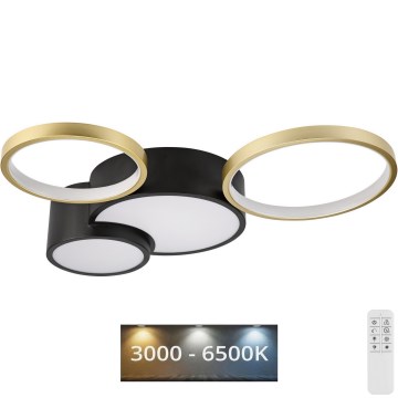 Plafon ściemnialny ALIZEE LED/30W/230V 3000-6500K czarny/złoty