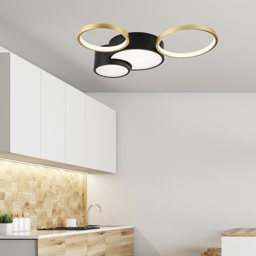Plafon ściemnialny ALIZEE LED/30W/230V 3000-6500K czarny/złoty