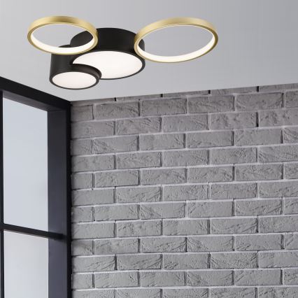 Plafon ściemnialny ALIZEE LED/30W/230V 3000-6500K czarny/złoty