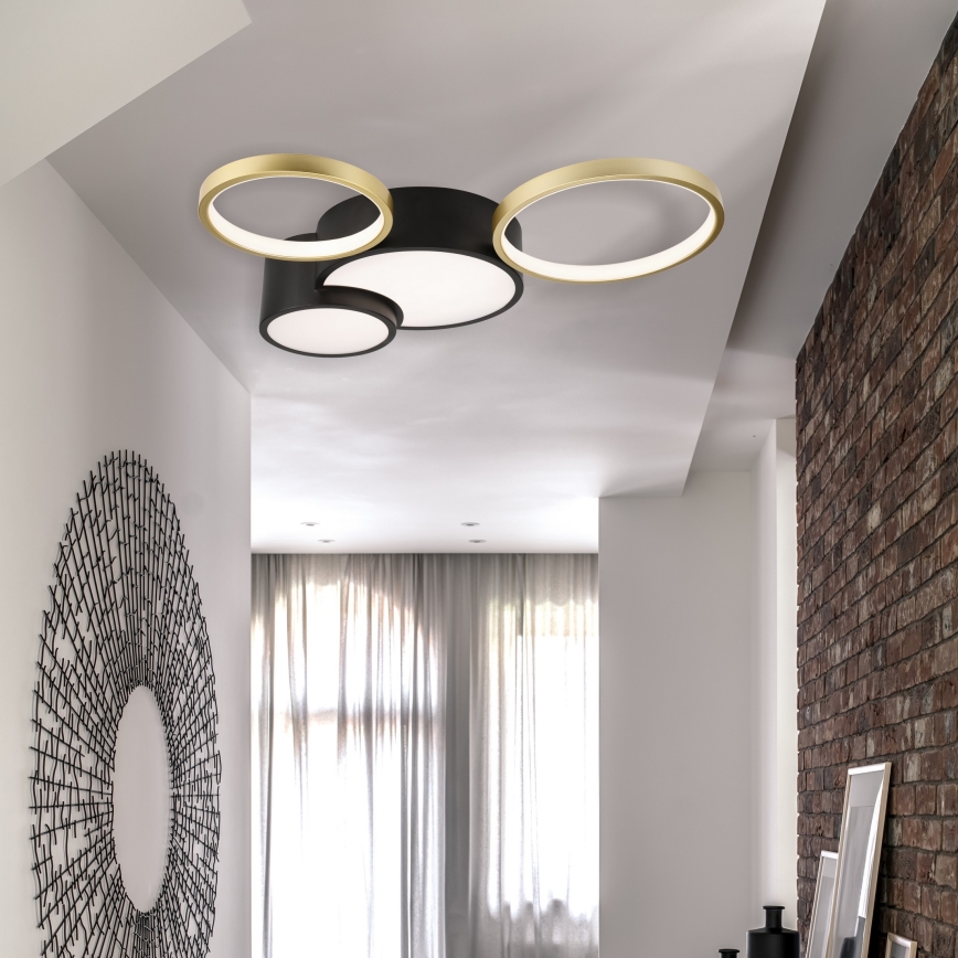 Plafon ściemnialny ALIZEE LED/30W/230V 3000-6500K czarny/złoty