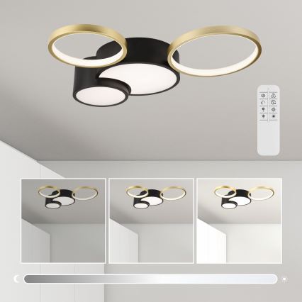 Plafon ściemnialny ALIZEE LED/30W/230V 3000-6500K czarny/złoty