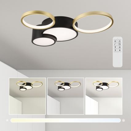 Plafon ściemnialny ALIZEE LED/30W/230V 3000-6500K czarny/złoty