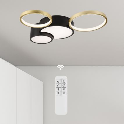 Plafon ściemnialny ALIZEE LED/30W/230V 3000-6500K czarny/złoty