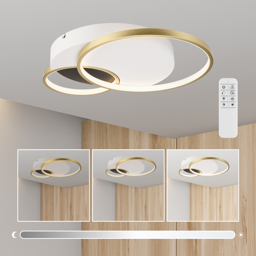 Plafon ściemnialny BENITO LED/31W/230V 3000-6500K biały/złoty