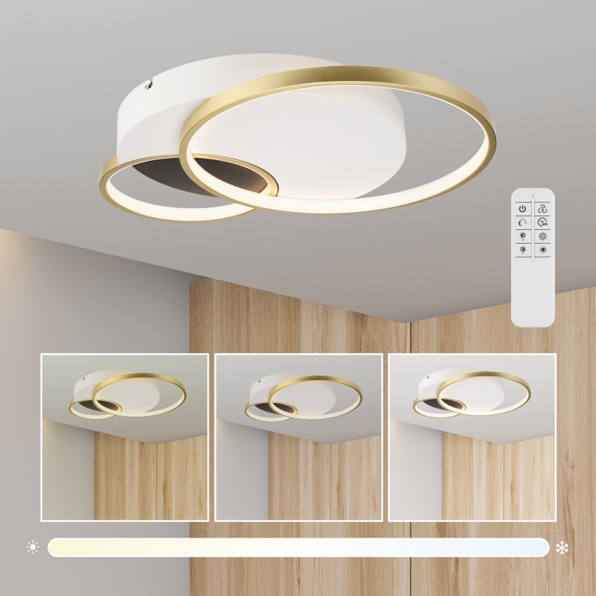 Plafon ściemnialny BENITO LED/31W/230V 3000-6500K biały/złoty
