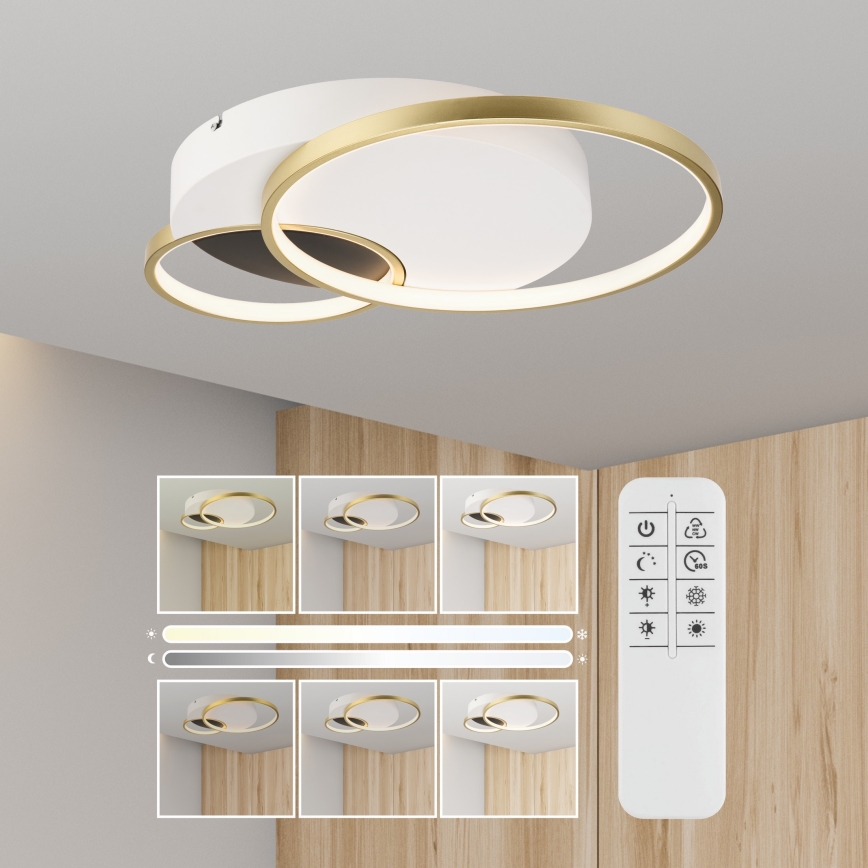 Plafon ściemnialny BENITO LED/31W/230V 3000-6500K biały/złoty