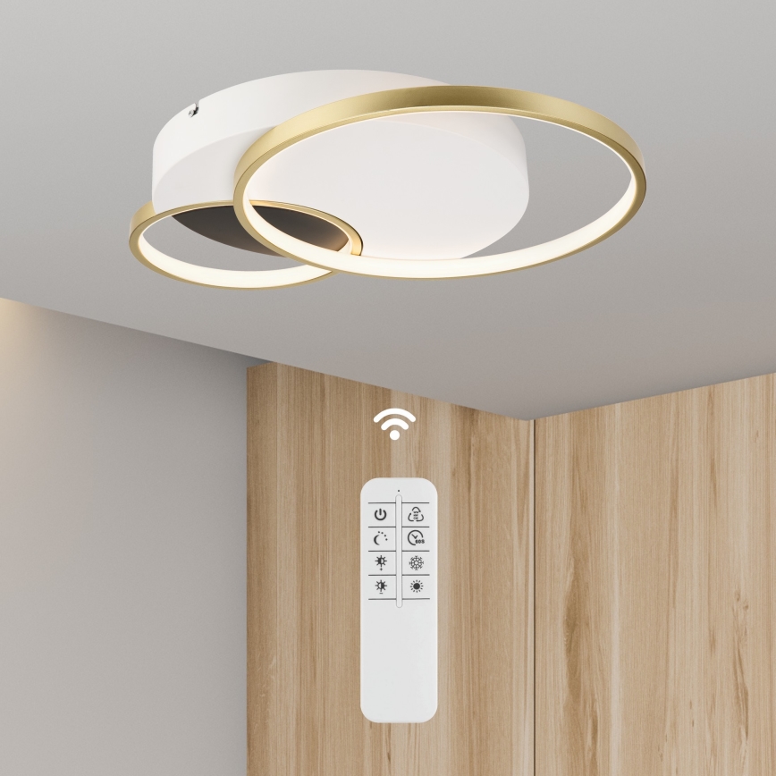 Plafon ściemnialny BENITO LED/31W/230V 3000-6500K biały/złoty