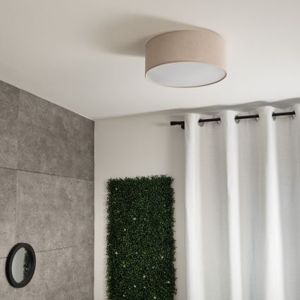 Plafon SIRJA 1xE27/60W/230V śr. 35 cm beżowy