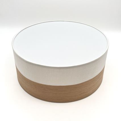 Plafon SIRJA WOOD 1xE27/15W/230V śr. 35 cm biały/dąb