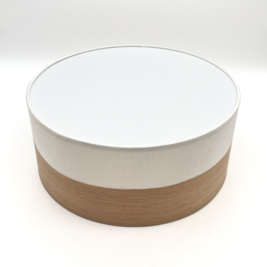 Plafon SIRJA WOOD 1xE27/15W/230V śr. 35 cm biały/dąb