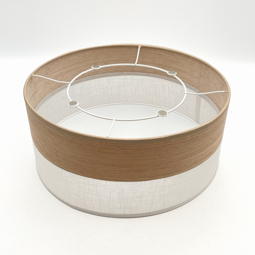 Plafon SIRJA WOOD 1xE27/15W/230V śr. 35 cm biały/dąb