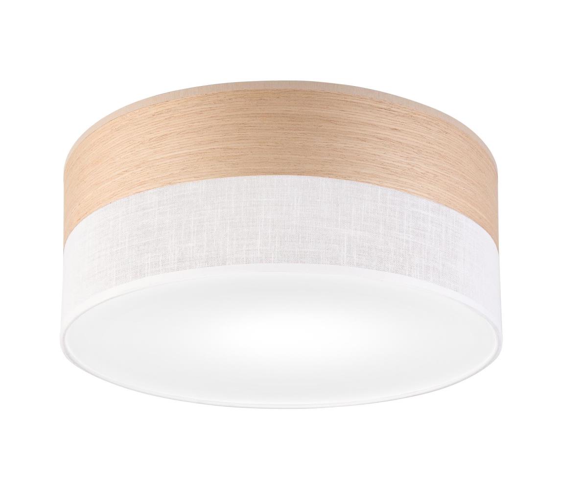Plafon SIRJA WOOD 1xE27/15W/230V śr. 35 cm biały/dąb