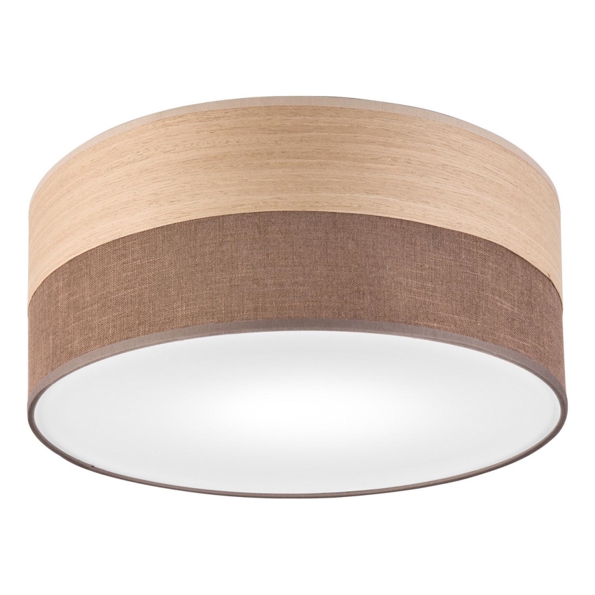 Plafon SIRJA WOOD 1xE27/15W/230V śr. 35 cm brązowy/dąb