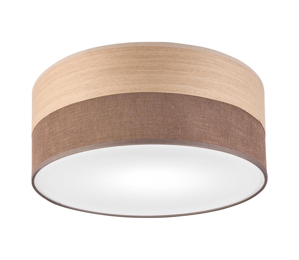 Plafon SIRJA WOOD 1xE27/15W/230V śr. 35 cm brązowy/dąb