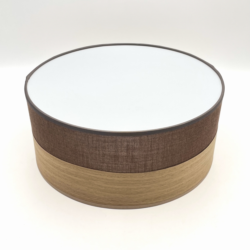 Plafon SIRJA WOOD 1xE27/15W/230V śr. 35 cm brązowy/dąb