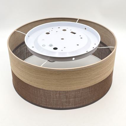 Plafon SIRJA WOOD 1xE27/15W/230V śr. 35 cm brązowy/dąb