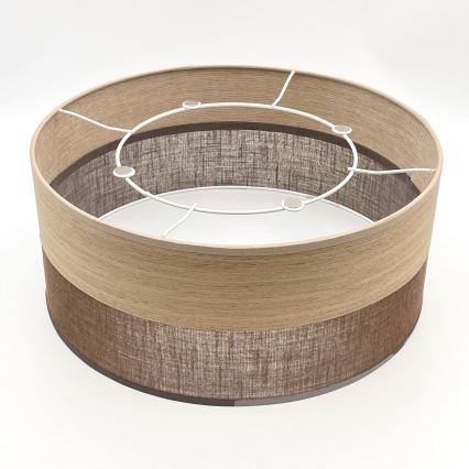 Plafon SIRJA WOOD 1xE27/15W/230V śr. 35 cm brązowy/dąb