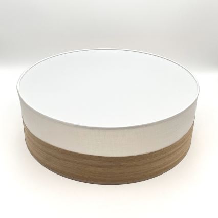 Plafon SIRJA WOOD 2xE27/15W/230V śr. 45 cm biały/dąb