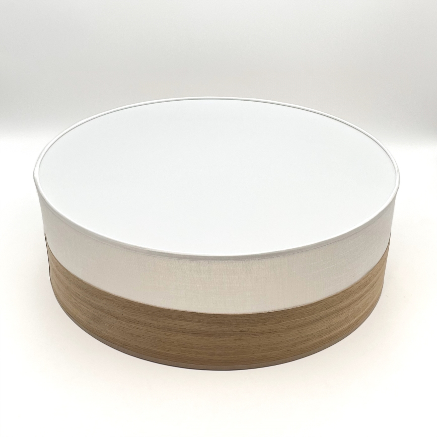 Plafon SIRJA WOOD 2xE27/15W/230V śr. 45 cm biały/dąb