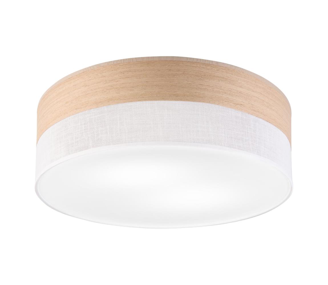 Plafon SIRJA WOOD 2xE27/15W/230V śr. 45 cm biały/dąb