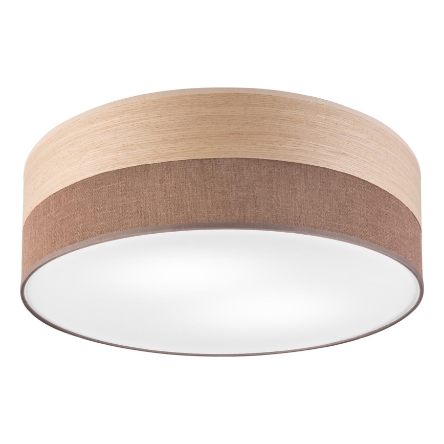 Plafon SIRJA WOOD 2xE27/15W/230V śr. 45 cm brązowy/dąb