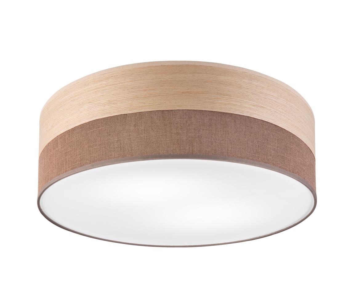 Plafon SIRJA WOOD 2xE27/15W/230V śr. 45 cm brązowy/dąb