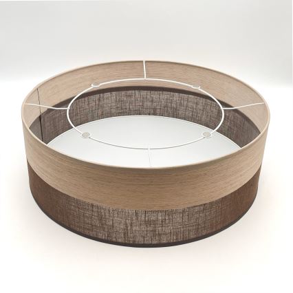 Plafon SIRJA WOOD 2xE27/15W/230V śr. 45 cm brązowy/dąb