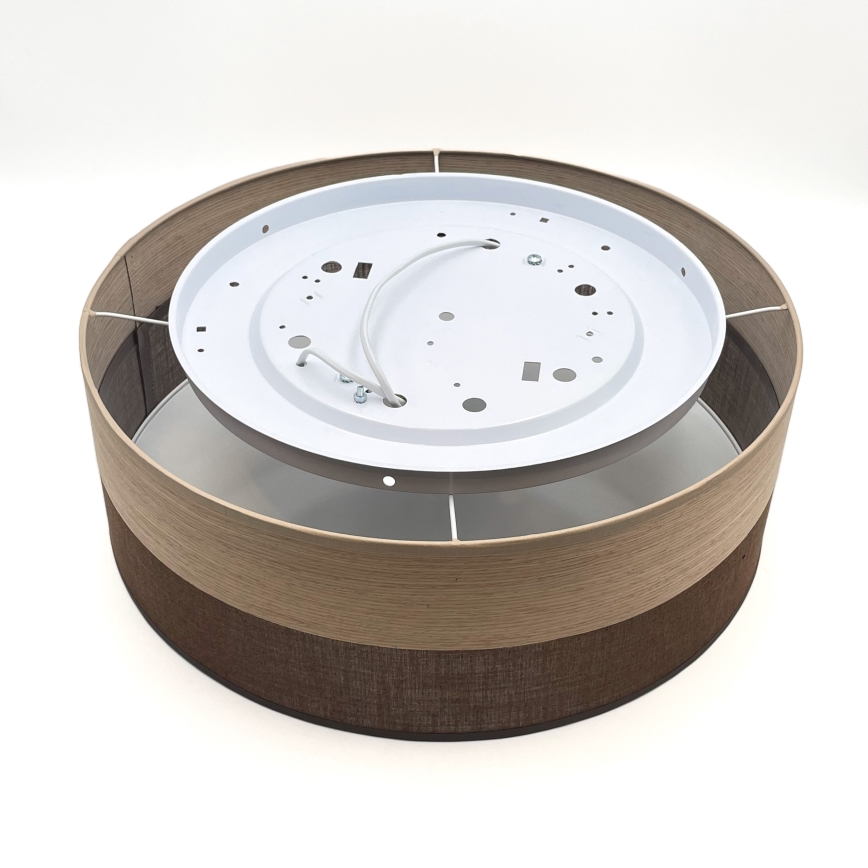 Plafon SIRJA WOOD 2xE27/15W/230V śr. 45 cm brązowy/dąb