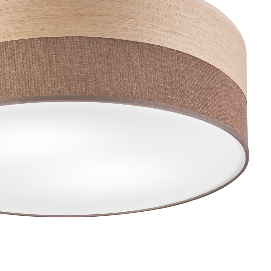 Plafon SIRJA WOOD 2xE27/15W/230V śr. 45 cm brązowy/dąb