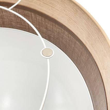 Plafon SIRJA WOOD 2xE27/15W/230V śr. 45 cm brązowy/dąb